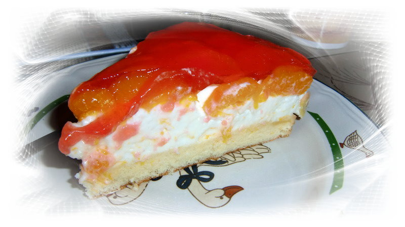 Quark-Sahne-Torte mit Biskuitboden mit Mandarinen (16)
